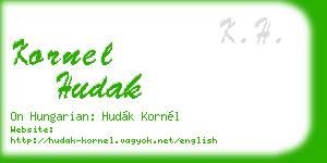 kornel hudak business card